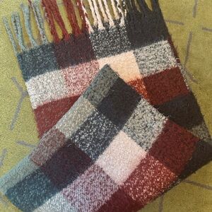 Plaid blanket Scarf